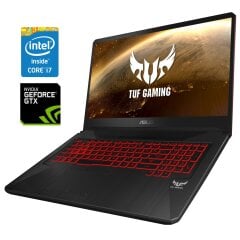 Игровой ноутбук Б-класс Asus TUF Gaming FX705GM / 17.3" (1920x1080) IPS / Intel Core i7-8750H (6 (12) ядер по 2.2 - 4.1 GHz) / 8 GB DDR4 / 256 GB SSD NVMe / nVidia GeForce GTX 1060, 3 GB GDDR5, 192-bit / WebCam