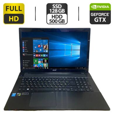 Ігровий ноутбук Acer Aspire V3-772G / 17.3" (1600x900) TN / Intel Core i5-4210M (2 (4) ядра по 2.6 - 3.2 GHz) / 32 GB DDR3 / 128 GB SSD + 500 GB HDD / nVidia GeForce GTX 850M, 2 GB GDDR3, 128-bit / WebCam / HDMI