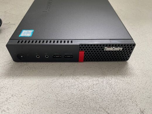 Неттоп Lenovo ThinkCentre M910q Tiny USFF / Intel Core i5-7500T (4 ядра по 2.7 - 3.3 GHz) / 8 GB DDR4 / 128 GB SSD / Intel HD Graphics 630 / Блок питания