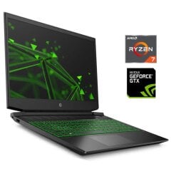 Игровой ноутбук Б-класс HP Pavilion 15-ec1216ng / 15.6" (1920x1080) TN / AMD Ryzen 7 4800H (8 (16) ядер по 2.9 - 4.2 GHz) / 16 GB DDR4 / 512 GB SSD / nVidia GeForce GTX 1650 Ti, 4 GB GDDR6, 128-bit / WebCam / Win 10