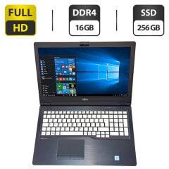 Ноутбук Fujitsu Lifebook U757 / 15.6" (1920x1080) IPS / Intel Core i5-6200U (2 (4) ядра по 2.3 - 2.8 GHz) / 16 GB DDR4 / 256 GB SSD / Intel HD Graphics 520 / WebCam / 3G / Windows 10 Pro