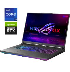 Игровой ноутбук Asus ROG Strix G16 G614JIR / 16" (2560x1600) IPS / Intel Core i9-14900HX (24 (32) ядра по 2.2 - 5.7 GHz) / 16 GB DDR5 / 1000 GB SSD NVMe / nVidia GeForce RTX 4070, 8 GB GDDR6, 128-bit / WebCam
