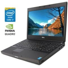 Мобільна робоча станція Dell Precision M4800 / 15.6" (1920x1080) IPS / Intel Core i7-4810MQ (4 (8) ядра по 2.8 - 3.8 GHz) / 16 GB DDR3 / 256 GB SSD / nVidia Quadro K2100M, 2 GB GDDR5, 128-bit / DVD-ROM / WebCam / Win 10 Pro