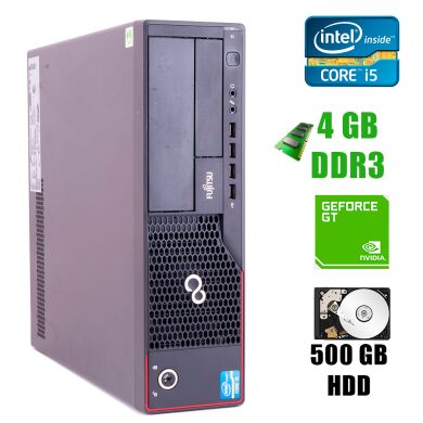 Fujitsu E700 Desktop / Intel® Core™ i5-2400 (4 ядра по 3.1 - 3.4GHz) / 4GB DDR3 / 500GB HDD / GeForce GT 1030 DDR5