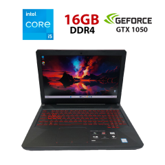Ігровий ноутбук Asus TUF Gaming / 15.6" (1920x1080) IPS / Intel Core i5-8300H (4 (8) ядра по 2.3 - 4.0 GHz) / 16 GB DDR4 / 256 GB SSD + 500 GB HDD / nVidia GeForce GTX 1050, 2 GB GDDR5, 128-bit / WebCam