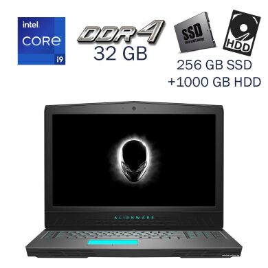 Игровой ноутбук Dell Alienware 17 R5 / 17.3" (1920x1080) IPS / Intel Core i9-8950HK (6 (12) ядер по 2.9 - 4.8 GHz) / 32 GB DDR4 / 256 GB SSD M.2 NVMe PCIe+1000 GB HDD / nVidia GeForce GTX 1080, 8 GB GDDR5X, 256-bit / WebCam