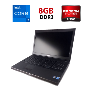 Ігровий ноутбук Dell Precision M6800 / 17.3" (1920x1080) IPS / Intel Core i7-4800MQ (4 (8) ядра по 2.7 - 3.7 GHz) / 8 GB DDR3 / 128 GB SSD / AMD Radeon HD 8950M, 2 GB GDDR5, 128-bit / WebCam