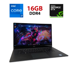 Ігровий ноутбук Dell XPS 9560 / 15.6" (3840x2160) IPS Touch / Intel Core i7-7700HQ (4 (8) ядра по 2.8 - 3.8 GHz) / 16 GB DDR4 / 512 GB SSD / nVidia Geforce GTX 1050, 4 GB GDDR5, 128-bit / HDMI