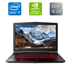 Ігровий ноутбук Lenovo Legion Y720-15IKBN / 15.6" (1920x1080) IPS / Intel Core i7-7700HQ (4 (8) ядра по 2.8 - 3.8 GHz) / 16 GB DDR4 / 128 GB SSD + 1000 GB HDD / nVidia Geforce GTX 1050 Ti, 4 GB GDDR5, 128-bit / HDMI