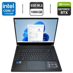 Ігровий ноутбук MSI GS66 Stealth 11UH / 15.6" (2560x1440) IPS / Intel Core i7-11800H (8 (16) ядер по 1.9 - 4.6 GHz) / 16 GB DDR4 / 1000 GB SSD M.2 / nVidia GeForce RTX 3080, 16 GB GDDR6, 256-bit / WebCam