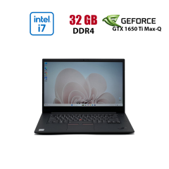 Игровой ультрабук Б-класс Lenovo ThinkPad X1 Extreme Gen 3 / 15.6" (1920x1080) IPS / Intel Core i7-10850H (6 (12) ядер по 2.7 - 5.1 GHz) / 32 GB DDR4 / 960 GB SSD / nVidia GeForce GTX 1650 Max-Q, 4 GB GDDR6, 128-bit / WebCam