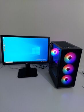 Комплект ПК: ProLogix Tower NEW / Intel Core i7-3770 (4 (8) ядра по 3.4 - 3.9 GHz) / 16 GB DDR3 / 480 GB SSD NEW + 500 GB HDD / AMD Radeon R9 380X, 4 GB GDDR5, 256-bit + Монітор LG 24MB35PM-B / 24" (1920x1080) IPS / VGA + Кабелі підключення