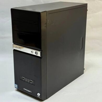 Комп'ютер Crown SM601 Black Tower / Intel Core i7-4790S (4 (8) ядра по 3.2 - 4.0 GHz) / 16 GB DDR3 / 480 GB SSD + 500 GB HDD / nVidia GeForce GTX 1060, 6 GB GDDR5, 192-bit / 400W