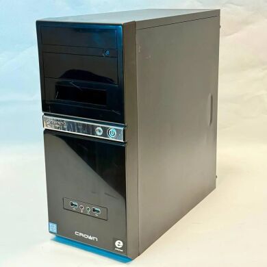 Комп'ютер Crown SM601 Black Tower / Intel Core i7-4790S (4 (8) ядра по 3.2 - 4.0 GHz) / 16 GB DDR3 / 480 GB SSD + 500 GB HDD / nVidia GeForce GTX 1060, 6 GB GDDR5, 192-bit / 400W