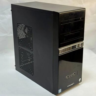 Комп'ютер Crown SM601 Black Tower / Intel Core i7-4790S (4 (8) ядра по 3.2 - 4.0 GHz) / 16 GB DDR3 / 480 GB SSD + 500 GB HDD / nVidia GeForce GTX 1060, 6 GB GDDR5, 192-bit / 400W