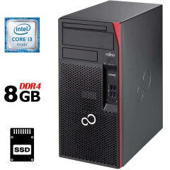 Компьютер Fujitsu Esprimo P557 Tower / Intel Core i3-6100 (2 (4) ядра по 3.7 GHz) / 8 GB DDR4 / 120 GB SSD / Intel HD Graphics 530