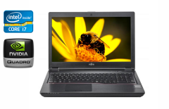 Мобільна робоча станція Б-клас Fujitsu Celsius H780 / 15.6" (1920x1080) IPS / Intel Core i7-8750H (6 (12) ядер по 2.2 - 4.1 GHz) / 16 GB DDR4 / 512 GB SSD / nVidia Quadro P600, 4 GB GDDR5, 128-bit / WebCam / VGA