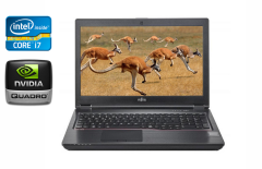 Мобільна робоча станція Б-клас Fujitsu Celsius H780 / 15.6" (1920x1080) IPS / Intel Core i7-8750H (6 (12) ядер по 2.2 - 4.1 GHz) / 32 GB DDR4 / 512 GB SSD / nVidia Quadro P600, 4 GB GDDR5, 128-bit / WebCam / HDMI / Windows 10