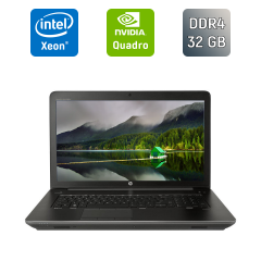 Мобільна робоча станція Б-клас HP zBook 17 G4 / 17.3" (1920x1080) IPS / Intel Xeon E3-1535M v6 (4 (8) ядра по 3.1 - 4.2 GHz) / 32 GB DDR4 / 512 GB SSD / nVidia Quadro P4000, 8 GB GDDR5, 256-bit / WebCam / TouchID / Windows 10