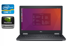 Мобільна робоча станція Dell Precision 7520 / 15.6" (1920x1080) IPS / Intel Core i7-7820HQ (4 (8) ядра по 2.9 - 3.9 GHz) / 32 GB DDR4 / 480 GB SSD + 500 GB HDD / nVidia Quadro M2200, 4 GB GDDR5, 128-bit / WebCam / Windows 10