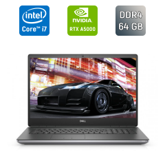 Мобильная рабочая станция Dell Precision 7760 / 17.3" (3840x2160) IPS / Intel Core i7-11850H (8 (16) ядер по 2.5 - 4.8 GHz) / 64 GB DDR4 / 512 GB SSD + 512 GB SSD / nVidia RTX A5000, 16 GB GDDR6, 256-bit / WebCam / Windows 10