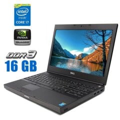 Мобильная рабочая станция Dell Precision M4800 / 15.6" (1920x1080) IPS / Intel Core i7-4710MQ (4 (8) ядра по 2.5 - 3.5 GHz) / 16 GB DDR3 / 256 GB SSD / nVidia Quadro K1100M, 2 GB GDDR5, 128-bit / WebCam 
