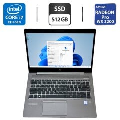 Мобильная рабочая станция HP ZBook 14u G6 / 14" (1920x1080) IPS / Intel Core i7-8665U (4 (8) ядра по 1.9 - 4.8 GHz) / 16 GB DDR4 / 512 GB SSD / AMD Radeon Pro WX 3200, 4 GB GDDR5, 128-bit / WebCam / Windows 11 Pro