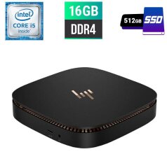 Неттоп Б-клас HP Elite Slice TPC-1021-DM USFF / Intel Core i5-6500T (4 ядра по 2.5 - 3.1 GHz) / 16 GB DDR4 / 512 GB SSD / Intel HD Graphics 530 / DisplayPort / HDM / Блок живлення в комплекті Неттоп Б-клас HP Elite Slice TPC-1021-DM USFF / Intel Core i5-6500T (4 ядра по 2.5 - 3.1 GHz) / 16 GB DDR4 / 512 GB SSD / Intel HD Graphics 530 / DisplayPort / HDM / Блок живлення в комплекті