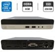 Неттоп HP ProDesk 400 G4 Desktop Mini USFF / Intel Core i3-8100T (4 ядер по 3.1 GHz) / 8 GB DDR4 / 256 GB SSD / Intel UHD Graphics 630