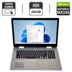 Ноутбук-трансформер Dell Inspiron 17 7786 2-in-1 / 17.3" (1920x1080) IPS Touch / Intel Core i7-8565U (4 (8) ядра по 1.8 - 4.6 GHz) / 16 GB DDR4 / 256 GB SSD / nVidia GeForce MX250, 2 GB GDDR5, 64-bit / WebCam