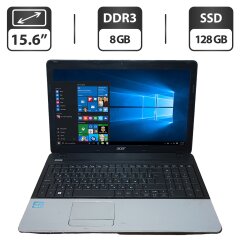 Ноутбук Б-клас Acer TravelMate P253-M / 15.6" (1366x768) TN / Intel Core i5-3230M (2 (4) ядра по 2.6 - 3.2 GHz) / 8 GB DDR3 / 128 GB SSD / Intel HD Graphics 4000 / WebCam / DVD-ROM