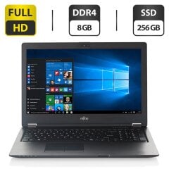 Ноутбук Б-клас Fujitsu LifeBook U757 / 15.6" (1920x1080) IPS / Intel Core i5-7200U (2 (4) ядра по 2.5 - 3.1 GHz) / 8 GB DDR4 / 256 GB SSD / Intel HD Graphics 620 / WebCam / HDMI