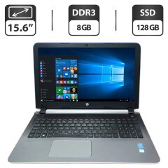 Ноутбук Б-клас HP Pavilion ProtectSmart / 15.6" (1366x768) TN / Intel Core i3-3217U (2 (4) ядра по 1.8 GHz) / 8 GB DDR3 / 128 GB SSD / Intel Iris Graphics 6100 / WebCam / DVD-ROM