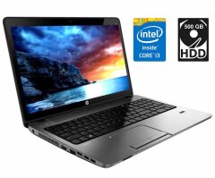 Ноутбук Б-клас HP ProBook 450 G1 / 15.6" (1366x768) TN / Intel Core i3-4000M (2 (4) ядра по 2.4 GHz) / 4 GB DDR3 / 500 GB HDD / Intel HD Graphics 4600 / WebCam / DVD-RW / HDMI