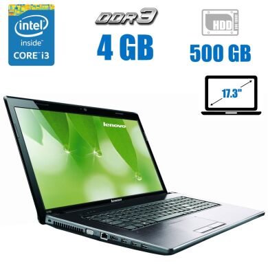 Ноутбук Б-клас Lenovo G780 / 17.3" (1600x900) TN / Intel Core i3-3110M (2 (4) ядра по 2.4 GHz) / 4 GB DDR3  / 500 GB HDD / Intel HD Graphics 4000 / WebCam 
