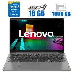 Ноутбук Б-клас Lenovo IdeaPad 3 15ITL6 / 15.6" (1920x1080) TN / Intel Core i5-1135G7 (4 (8) ядра по 2.4 - 4.2 GHz) / 16 GB DDR4 / 1000 GB SSD M.2 / Intel Iris Xe Graphics / АКБ NEW