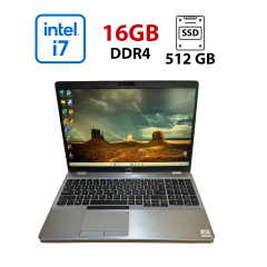 Ноутбук Dell Latitude 5510 / 15.6" (1920x1080) IPS / Intel Core i7-10610U (4 (8) ядра по 1.8 - 4.9 GHz) / 16 GB DDR4 / 512 GB SSD / Intel UHD Graphics / WebCam