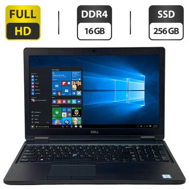 Ноутбук Dell Latitude 5580 / 15.6" (1920x1080) IPS / Intel Core i5-6300U (2 (4) ядра по 2.4 - 3.0 GHz) / 16 GB DDR4 / 256 GB SSD / Intel HD Graphics 520 / WebCam / LTE / Windows 10 Pro