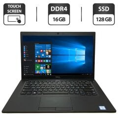 Ноутбук Dell Latitude 7490 / 14" (1920x1080) IPS Touch / Intel Core i5-8350U (4 (8) ядра по 1.7 - 3.6 GHz) / 16 GB DDR4 / 128 GB SSD / Intel UHD Graphics 620 / WebCam