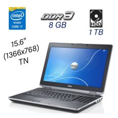Ноутбук Dell Latitude E6530 / 15.6" (1366x768) TN / Intel Core i7-3740QM (4 (8) ядра по 2.7 - 3.7 GHz) / 8 GB DDR3 / 1 TB HDD / nVidia NVS 5200M, 1 GB GDDR5, 64-bit / NO WebCam / DVD-ROM / USB 3.0 / HDMI