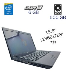 Ноутбук Lenovo G570 / 15.6" (1366x768) TN / Intel Core i3-2350M (2 (4) ядра по 2.3 GHz) / 6 GB DDR3 / 500 GB HDD / Intel HD Graphics 3000 / WebCam