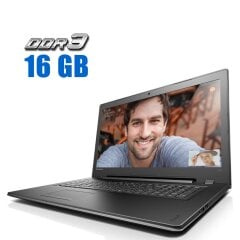 Ноутбук Lenovo IdeaPad 300-17ISK / 17.3" (1600x900) TN / Intel Core i3-6100U (2 (4) ядра по 2.3 GHz) / 16 GB DDR3 / 240 GB SSD / Intel HD Graphics 520 / WebCam / Win 10 Home