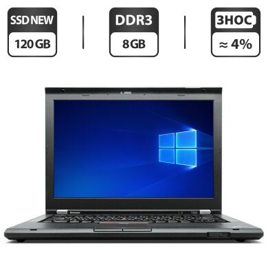Ноутбук Lenovo ThinkPad T430s / 14" (1366x768) TN / Intel Core i5-3210M (2 (4) ядра по 2.5 - 3.1 GHz) / 8 GB DDR3 / 120 GB SSD NEW / nVidia NVS 5200M, 1 GB GDDR3, 64-bit / WebCam / DVD-ROM