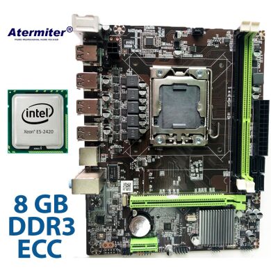 Материнская плата Atermiter X79 / socket LGA1356 с процессором Intel Xeon E5-2420 / 6 (12) ядра по 1.9-2.4GHz / 15Mb cache и 8GB DDR3 ECC ОЗУ
