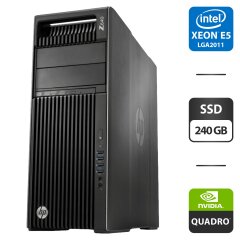 Робоча станція HP Z640 Workstation Tower / Intel Xeon E5-2690 v4 (14 (28) ядер по 2.6 - 3.5 GHz) / 32 GB DDR4 / 240 GB SSD / nVidia Quadro K4200, 4 GB GDDR5, 256-bit / DVD-ROM / DVI