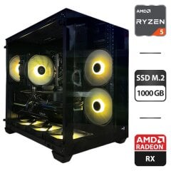Сборка под заказ: новый игровой ПК AeroCool Dryft Mini Tower / AMD Ryzen 5 7500F (6 (12) ядер по 3.7 - 5.0 GHz) / 32 GB DDR5 / 1000 GB SSD M.2 / AMD Radeon RX 7800 XT, 16 GB GDDR6, 256-bit / 800W