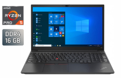 Ультрабук Lenovo ThinkPad E15 / 15.6" (1920x1080) IPS / AMD Ryzen 5 Pro 4650U (6 (12) ядер по 2.1 - 4.0 GHz) / 16 GB DDR4 / 256 GB SSD / AMD Radeon RX Vega 6 Graphics / HDMI / WebCam