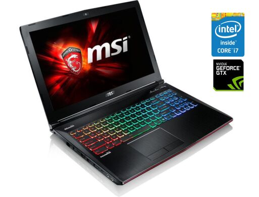 Игровой ноутбук MSI GE62MVR 7RG Apache / 15.6" (1920x1080) IPS / Intel Core i7-7700HQ (4 (8) ядра по 2.8 - 3.8 GHz) / 16 GB DDR4 / 256 GB SSD M.2 + 1000 GB HDD / nVidia GeForce GTX 1070, 8 GB GDDR5, 256-bit / WebCam
