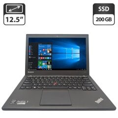 Нетбук Lenovo ThinkPad X240 / 12.5" (1366x768) TN / Intel Core i7-4600U (2 (4) ядра по 2.1 - 3.3 GHz) / 8 GB DDR3 / 200 GB SSD / Intel HD Graphics 4400 / WebCam