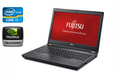 Мобільна робоча станція Fujitsu Celsius H780 / 15.6" (1920x1080) IPS / Intel Core i7-8750H (6 (12) ядер по 2.2 - 4.1 GHz) / 32 GB DDR4 / 512 GB SSD / nVidia Quadro P600, 4 GB GDDR5, 128-bit / WebCam / HDMI